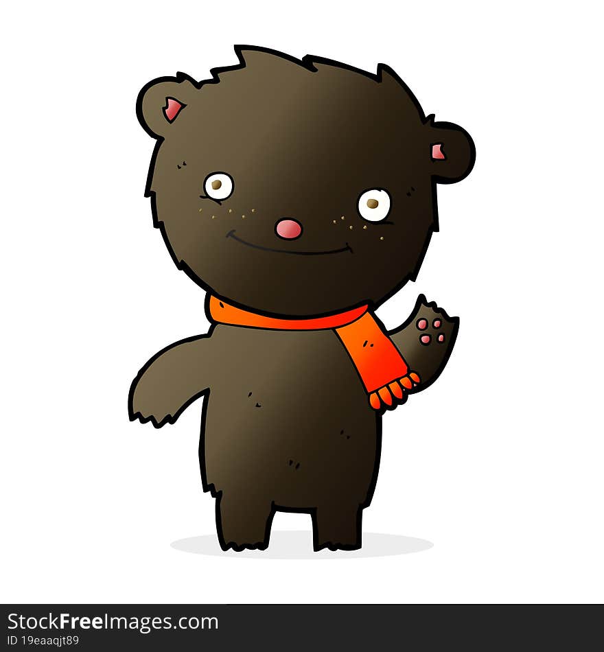 Cartoon Cute Black Bear