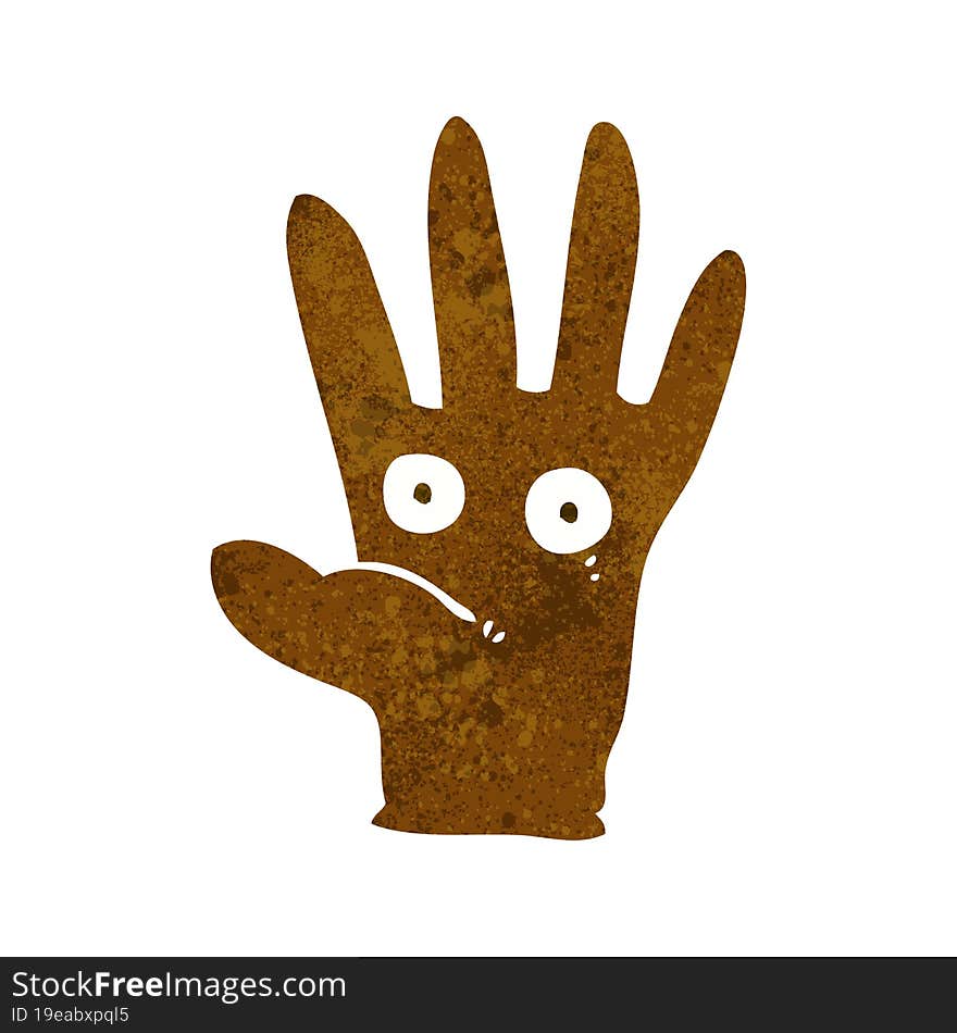 Cartoon Hand With Eyes