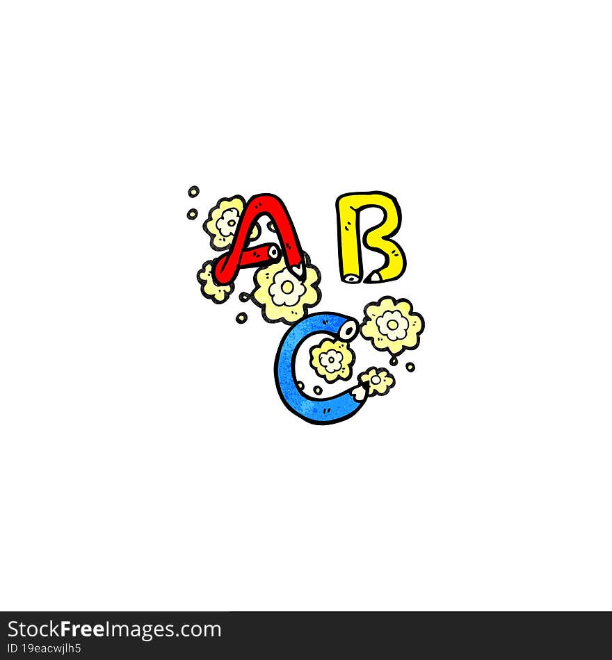 cartoon ABC letters