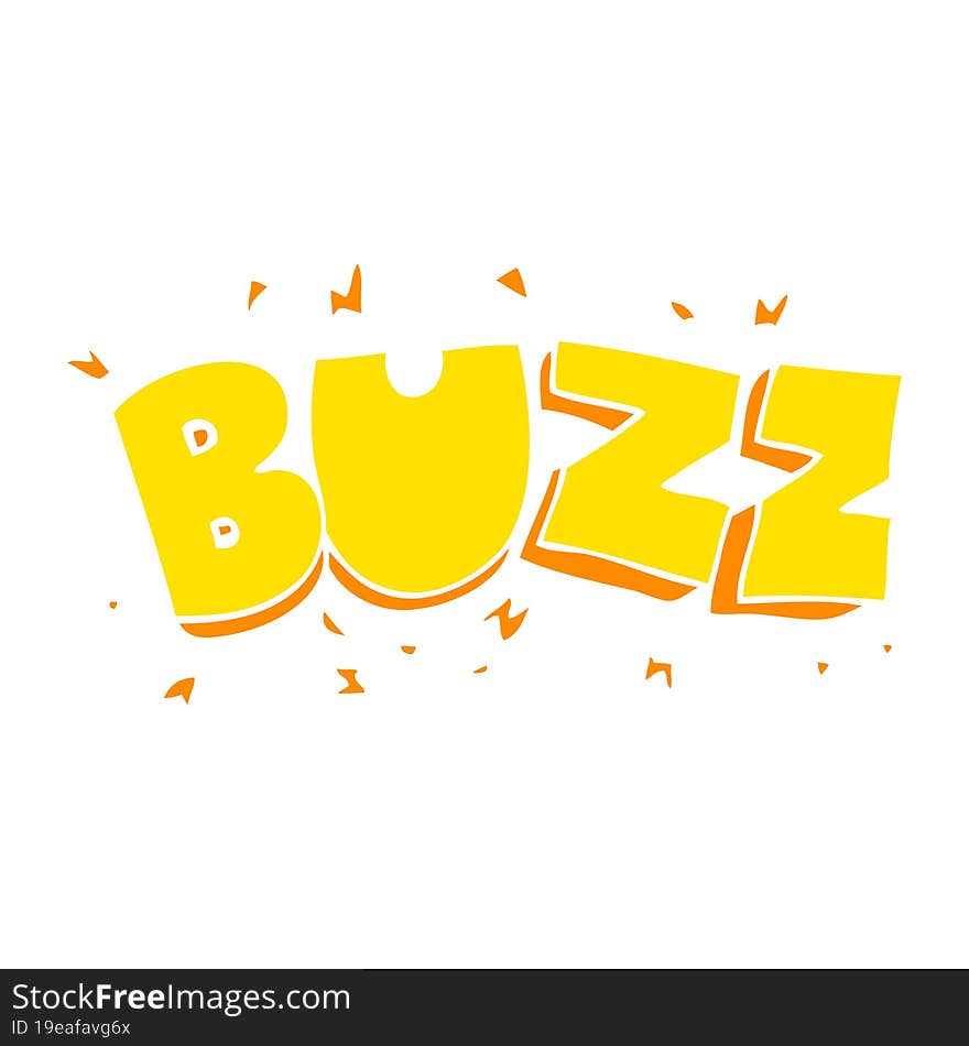 flat color illustration of a cartoon buzz symbol