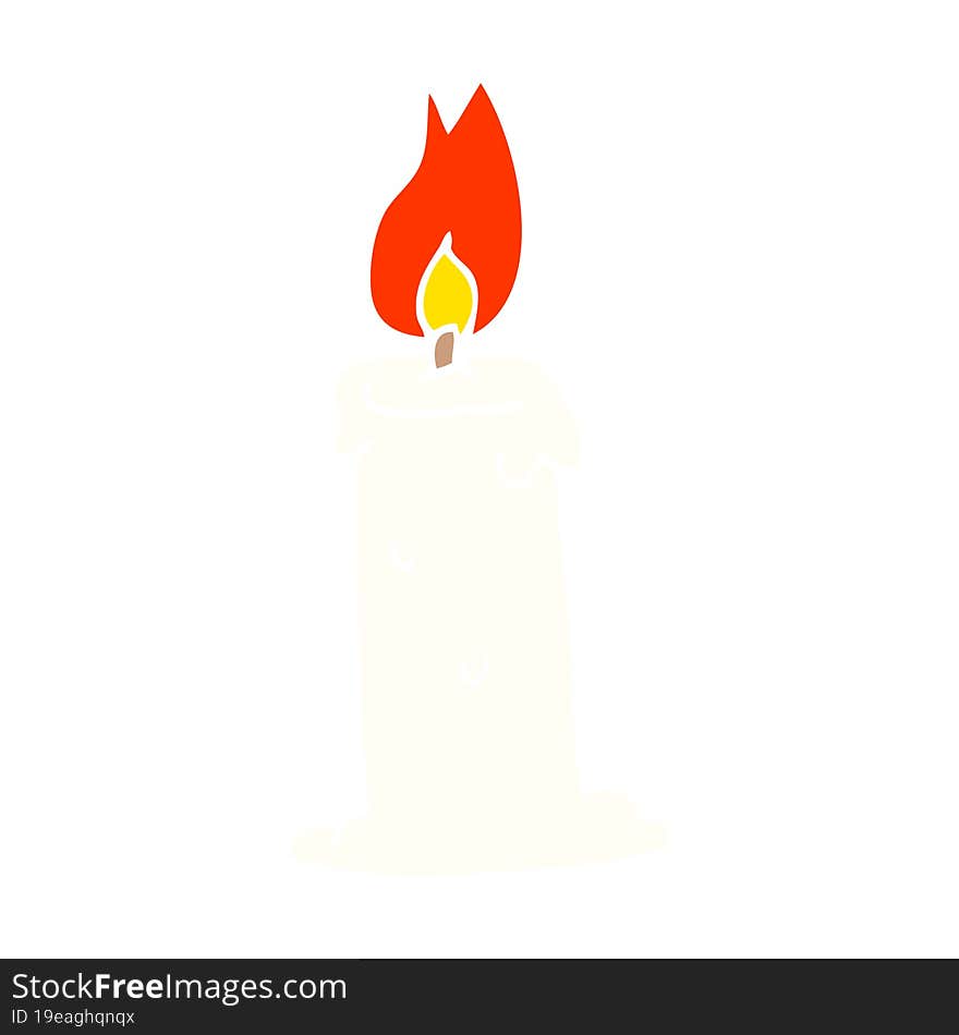 cartoon doodle burning candle