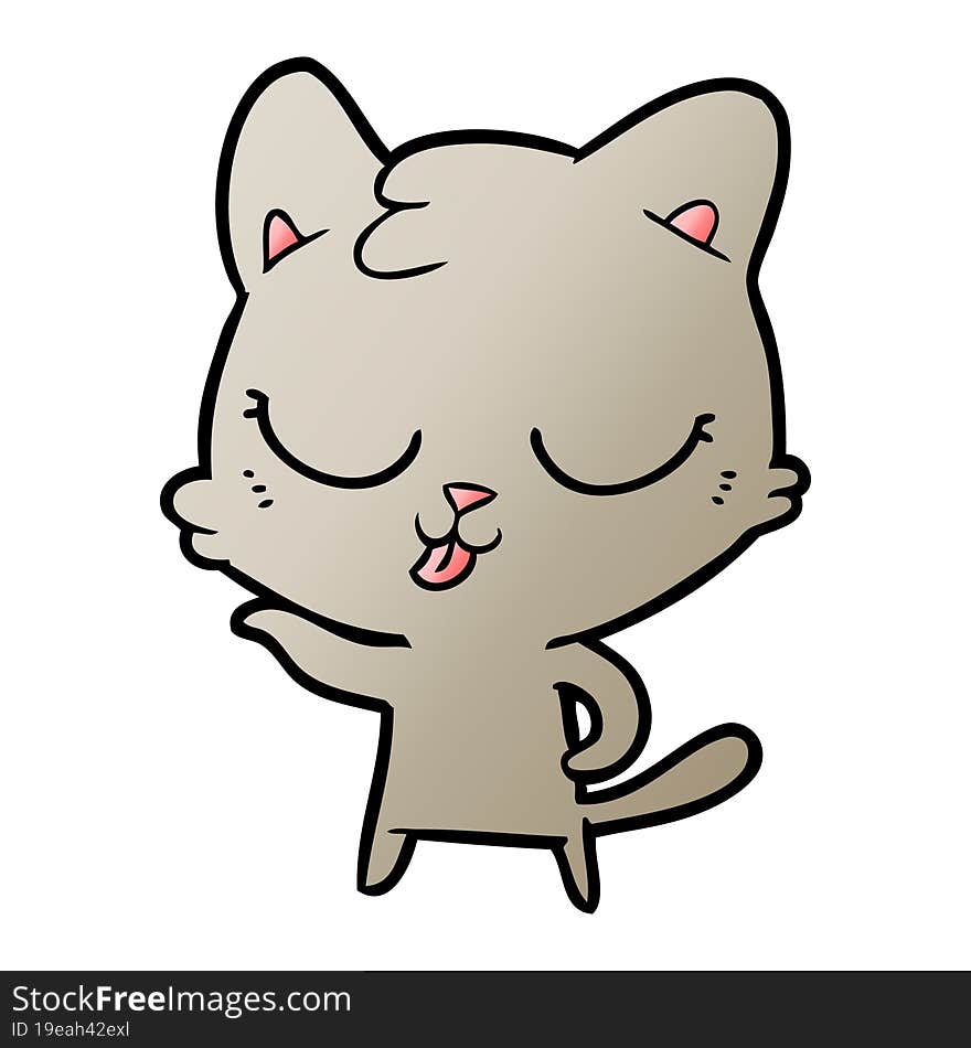 happy cartoon cat. happy cartoon cat