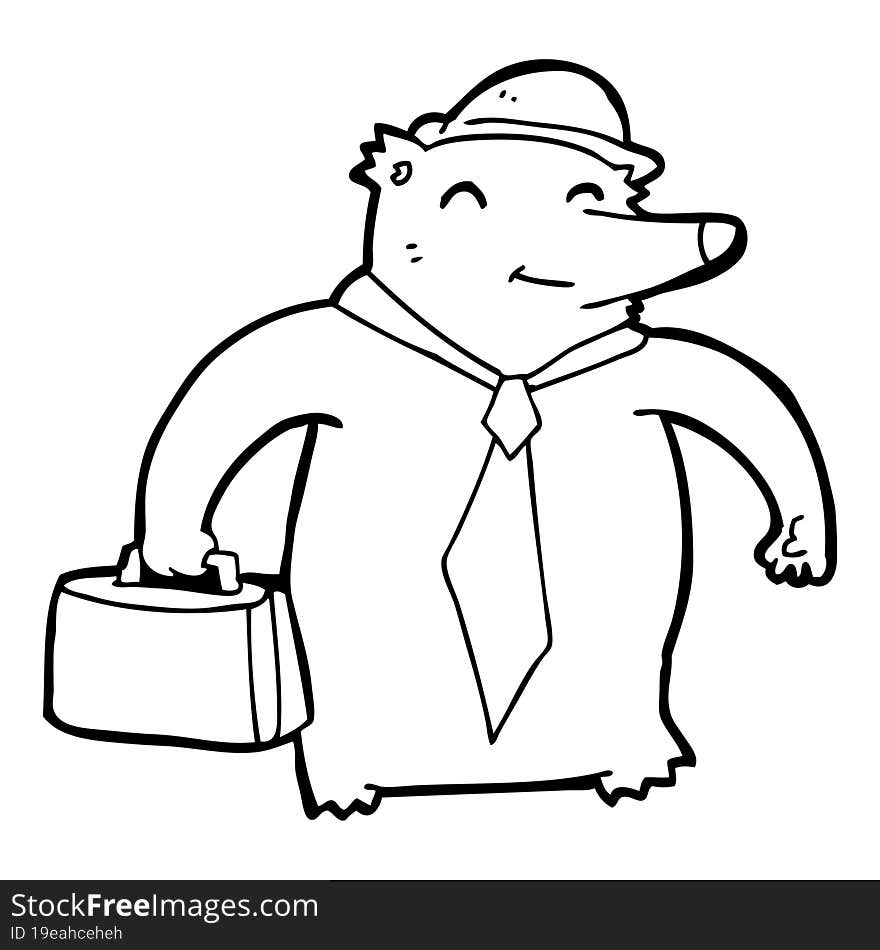 cartoon business bear