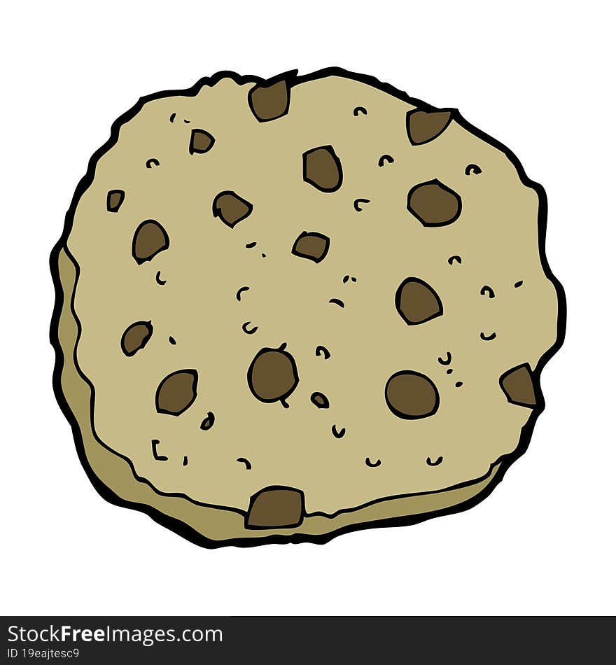 Chocolate Chip Cookie Cartoon