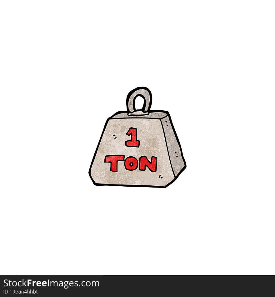 Cartoon One Ton Weight