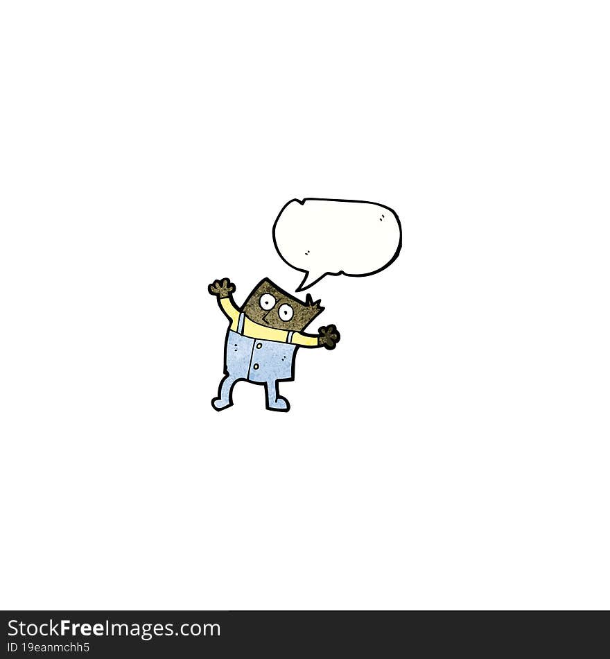 cartoon man with speech bubble