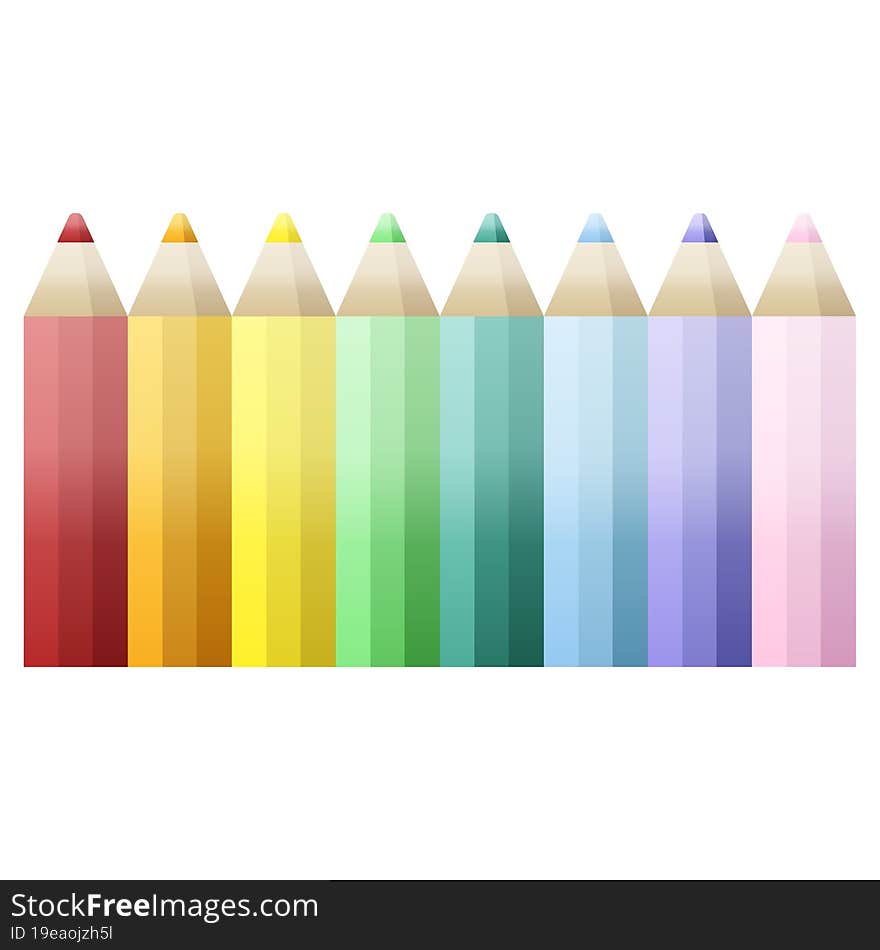 color pencils graphic icon