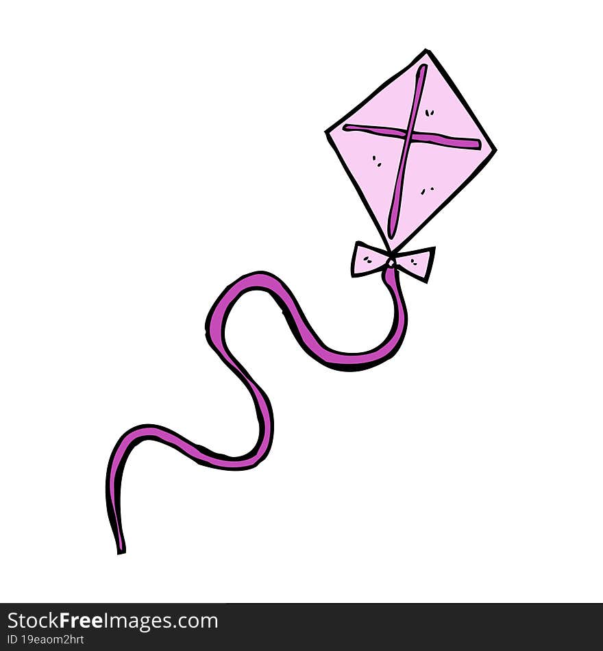 cartoon flying kite