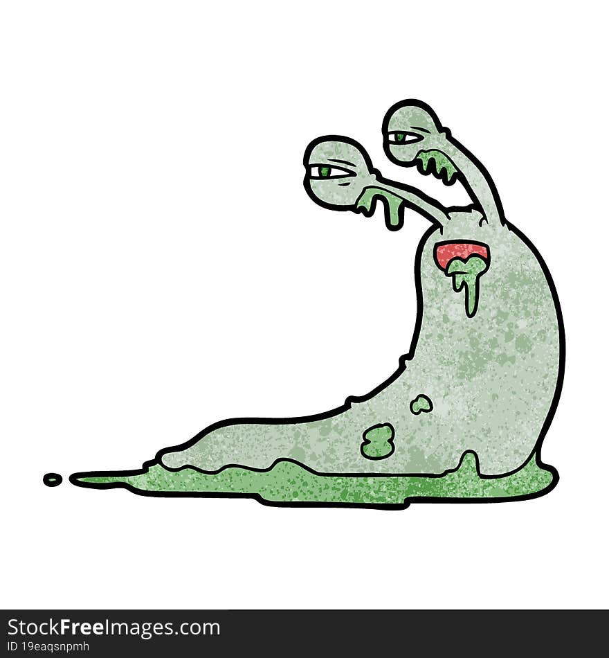 gross cartoon slug. gross cartoon slug