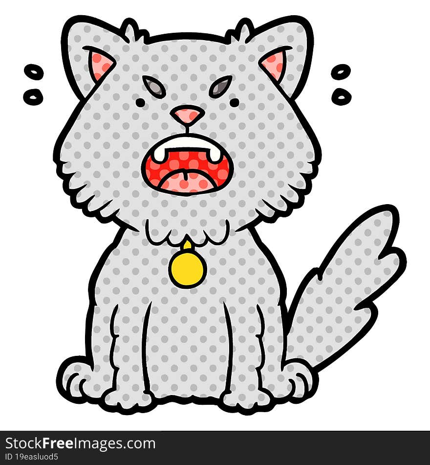 cartoon angry cat. cartoon angry cat