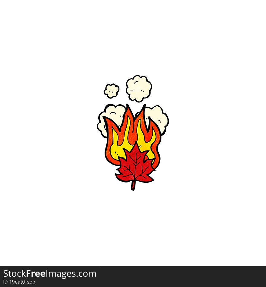 burning leaf cartoon