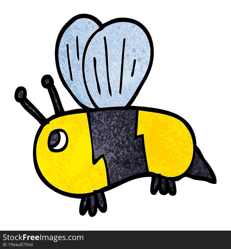 Cartoon Doodle Fat Bee