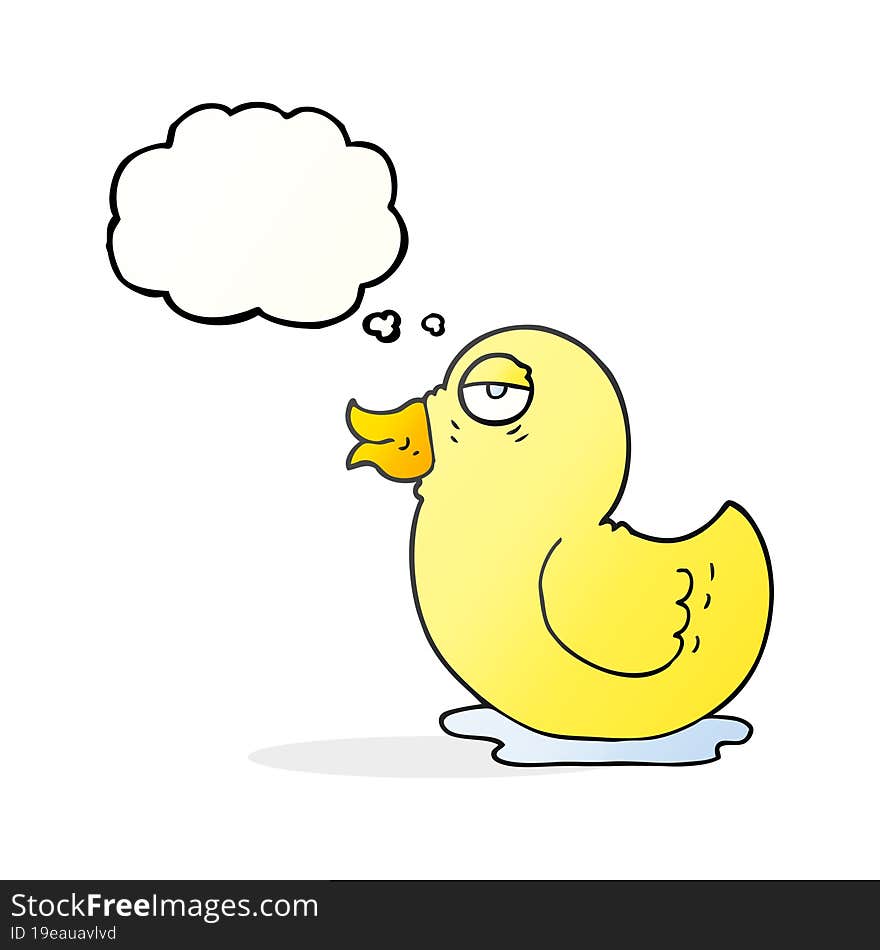 Thought Bubble Cartoon Rubber Duck