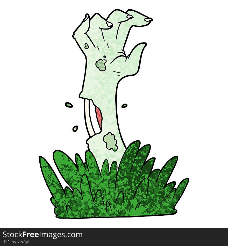 cartoon zombie rising from grave. cartoon zombie rising from grave