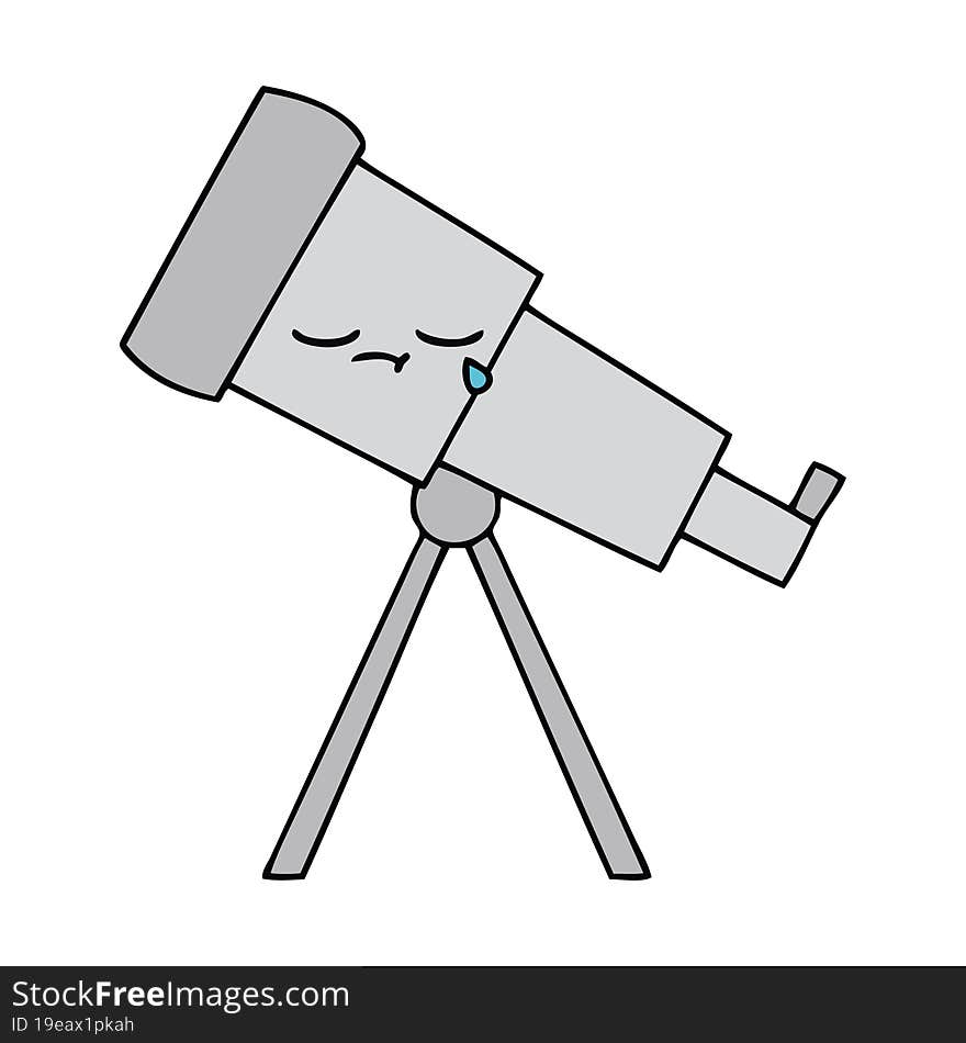 cute cartoon telescope