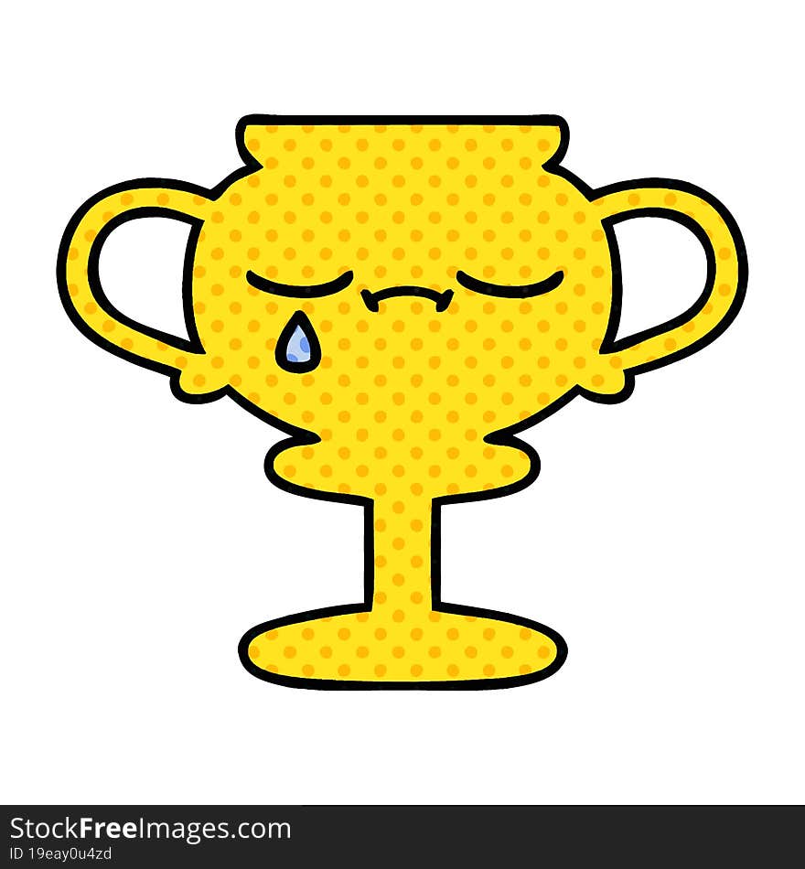 Comic Book Style Cartoon Trophy