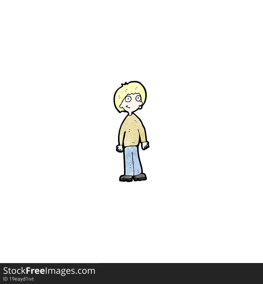 cartoon blond boy