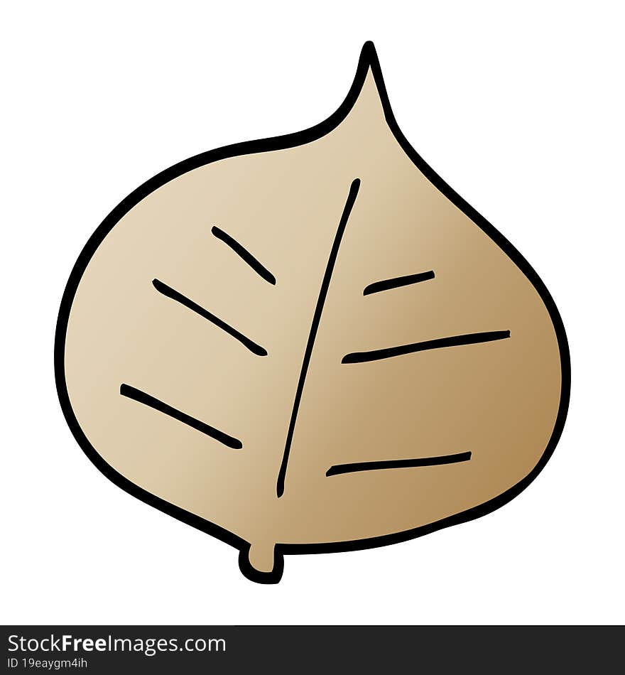 Cartoon Doodle Leaf