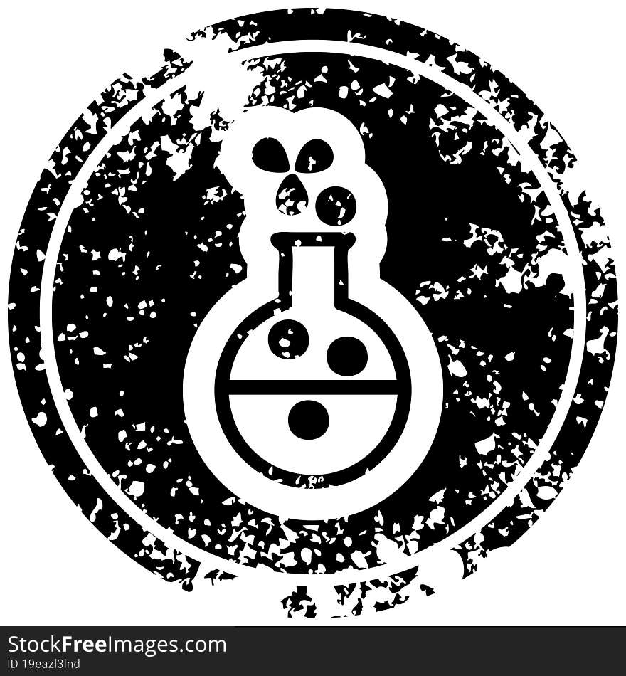 science experiment distressed icon