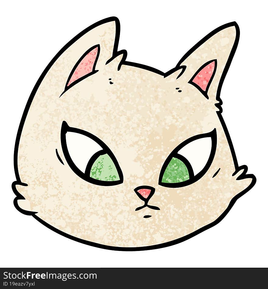 cartoon cat face. cartoon cat face