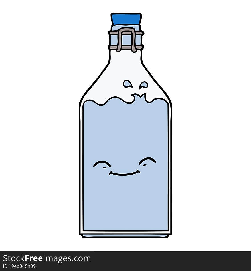 cartoon old water bottle. cartoon old water bottle