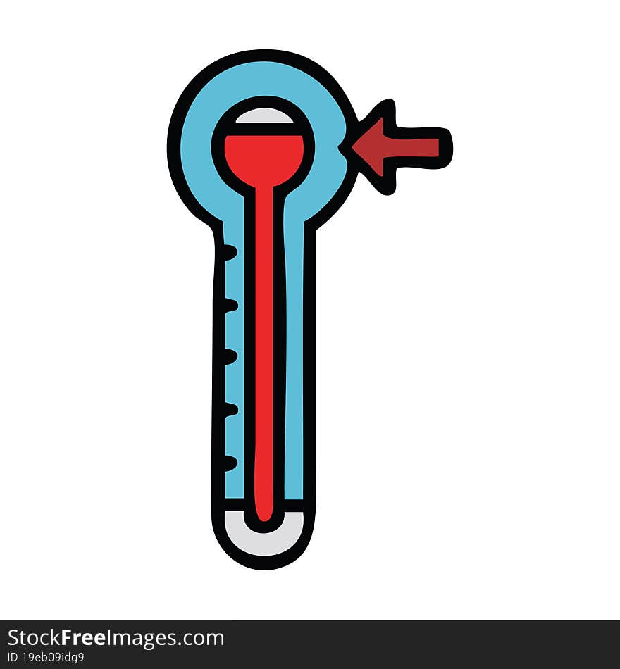 cute cartoon glass thermometer