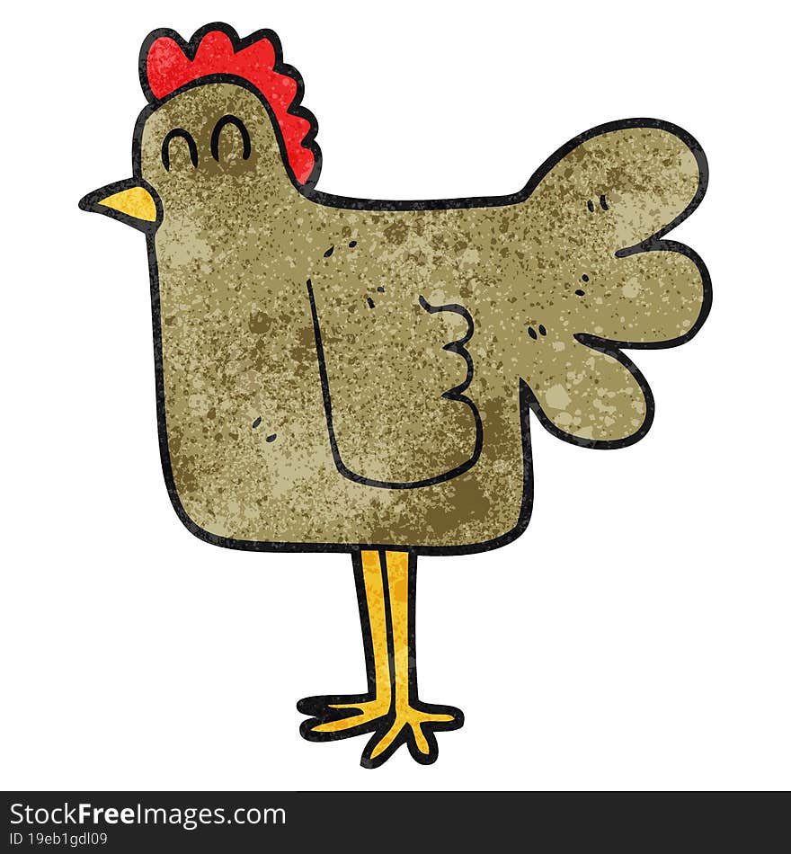 textured cartoon chicken