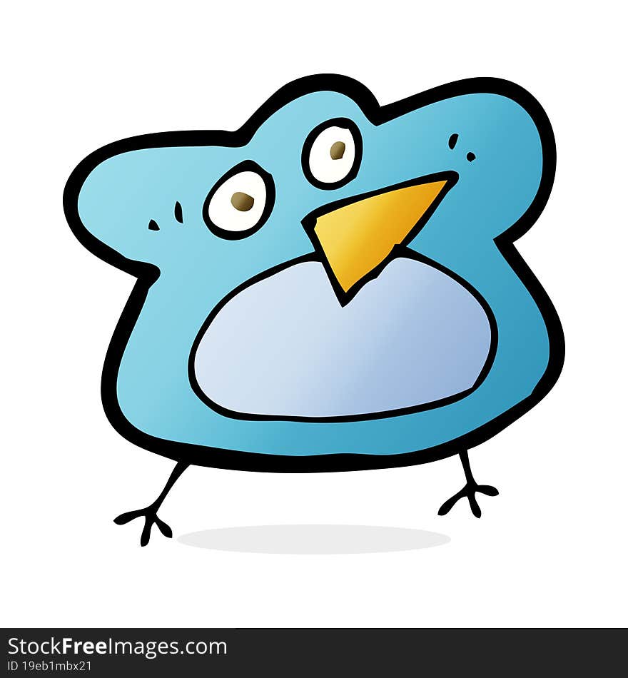 funny cartoon bird. funny cartoon bird