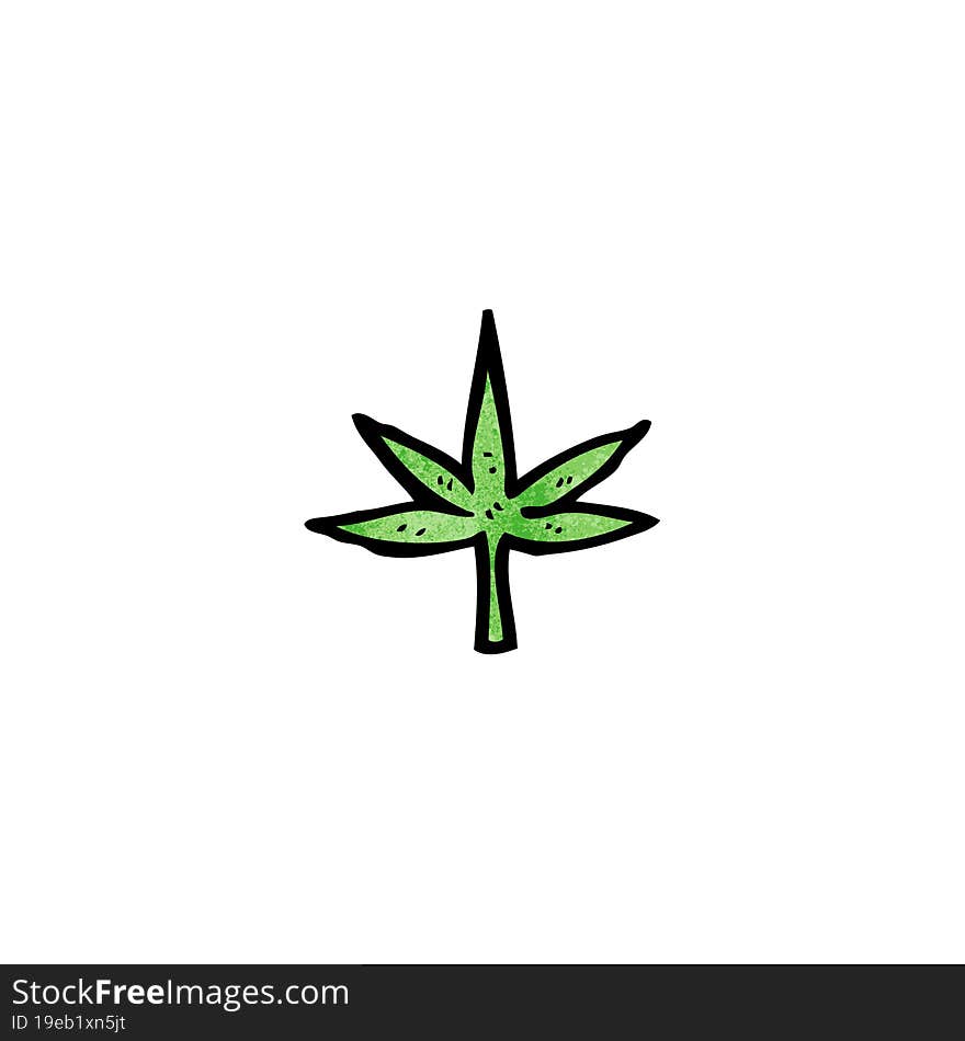 cartoon marijuana leaf