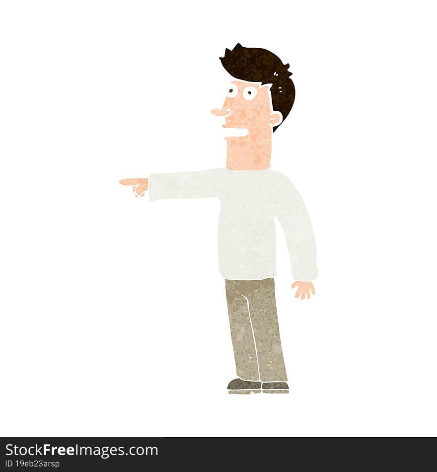 cartoon man pointing