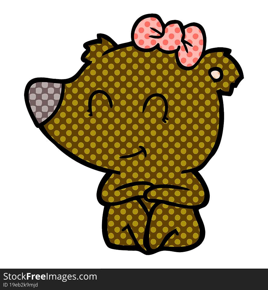 female bear cartoon. female bear cartoon