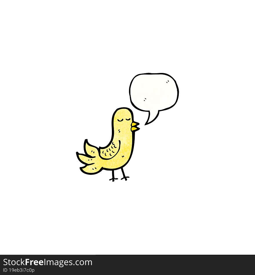 cartoon bird singing