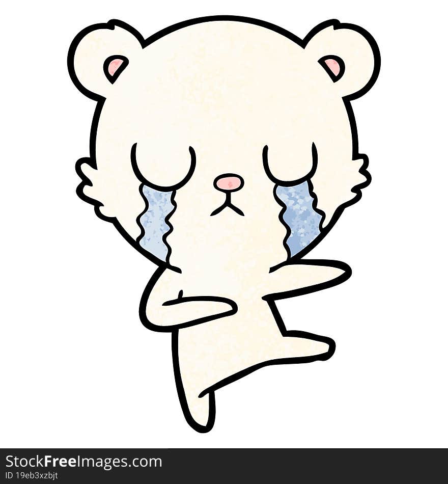 crying polar bear cartoon. crying polar bear cartoon