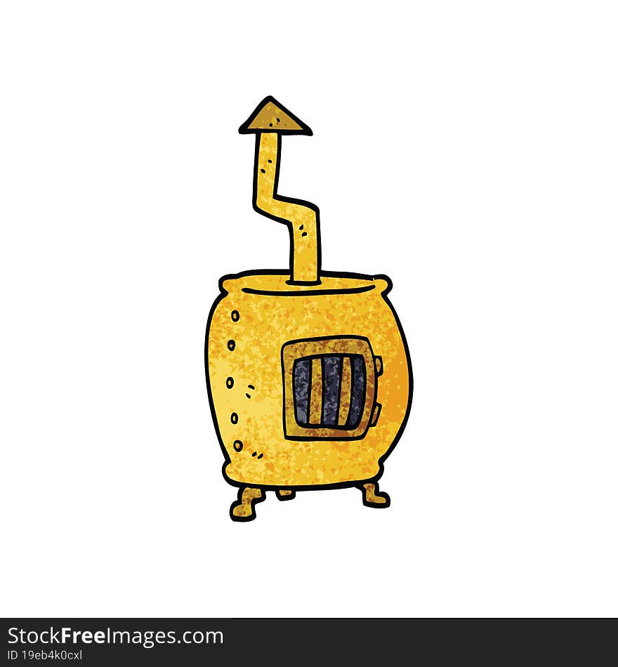 cartoon doodle old wood burner