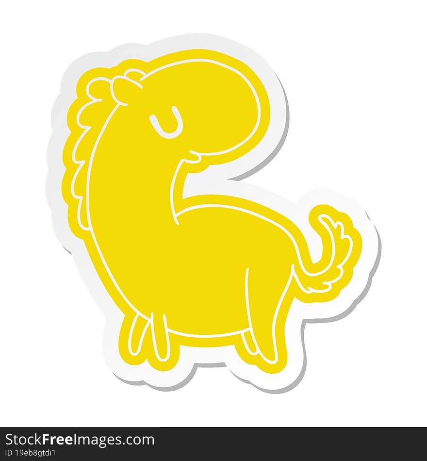 cartoon sticker kawaii of a cute horse