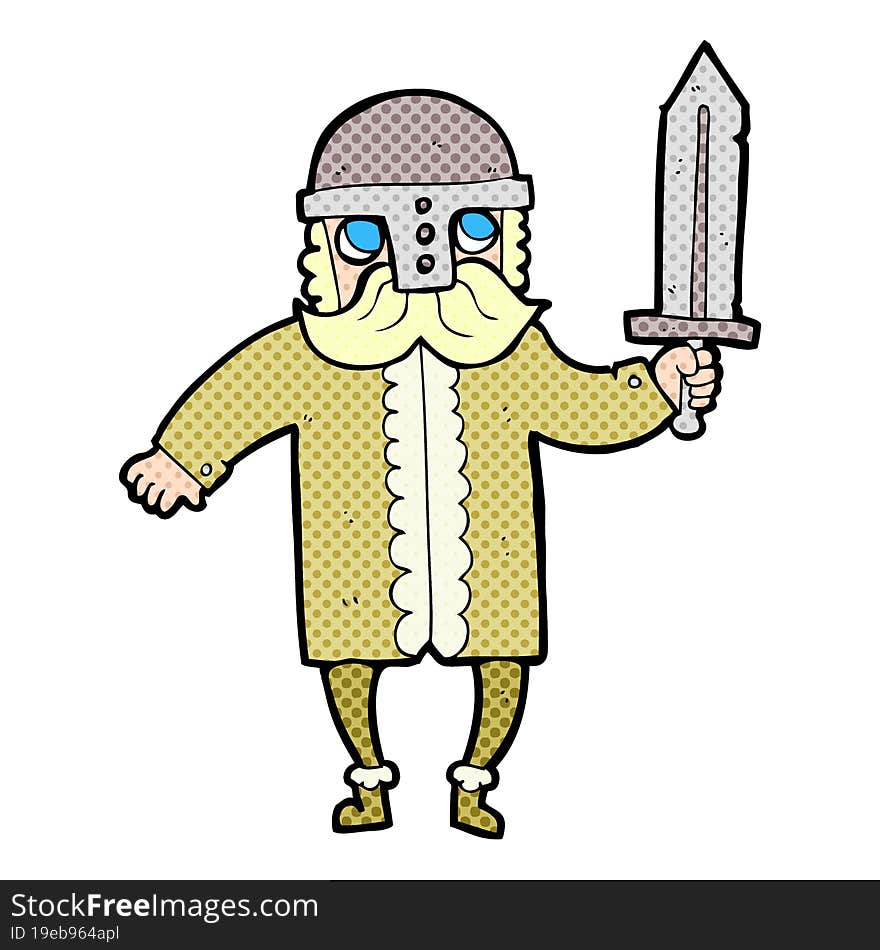 cartoon saxon warrior