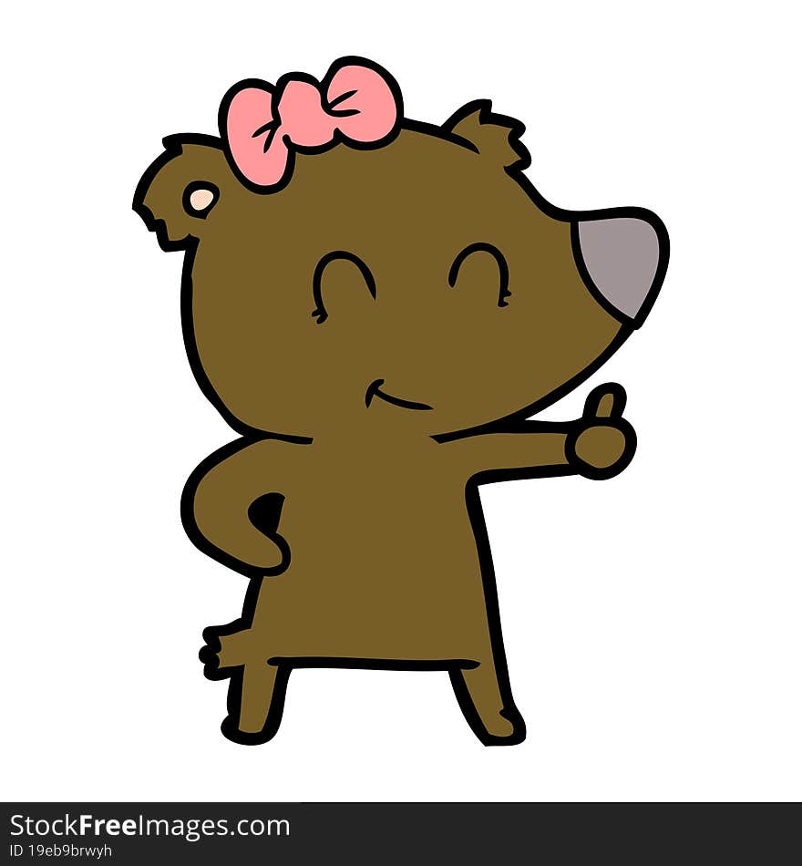 female bear cartoon. female bear cartoon