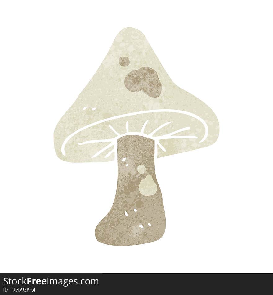 retro cartoon mushroom