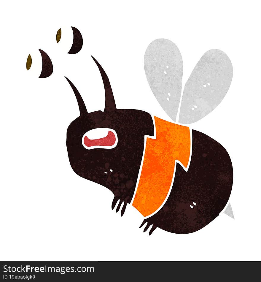 Cartoon Frightened Bee