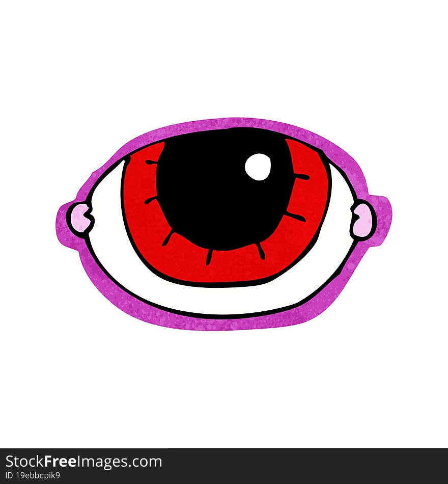 cartoon staring eye