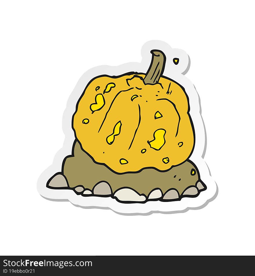 Sticker Of A Cartoon Squash