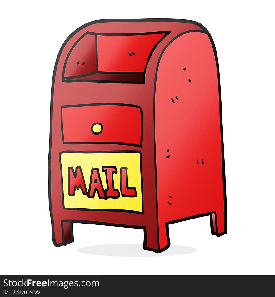 cartoon mail box