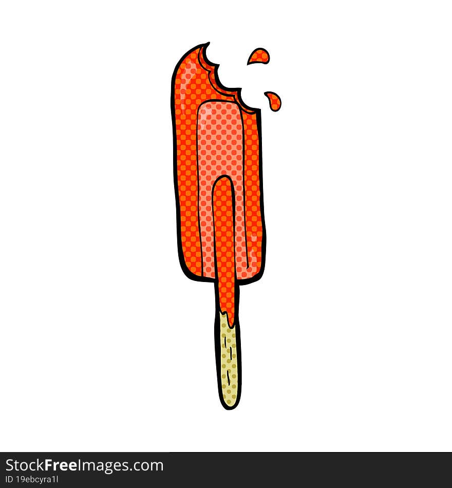 cartoon ice lolly