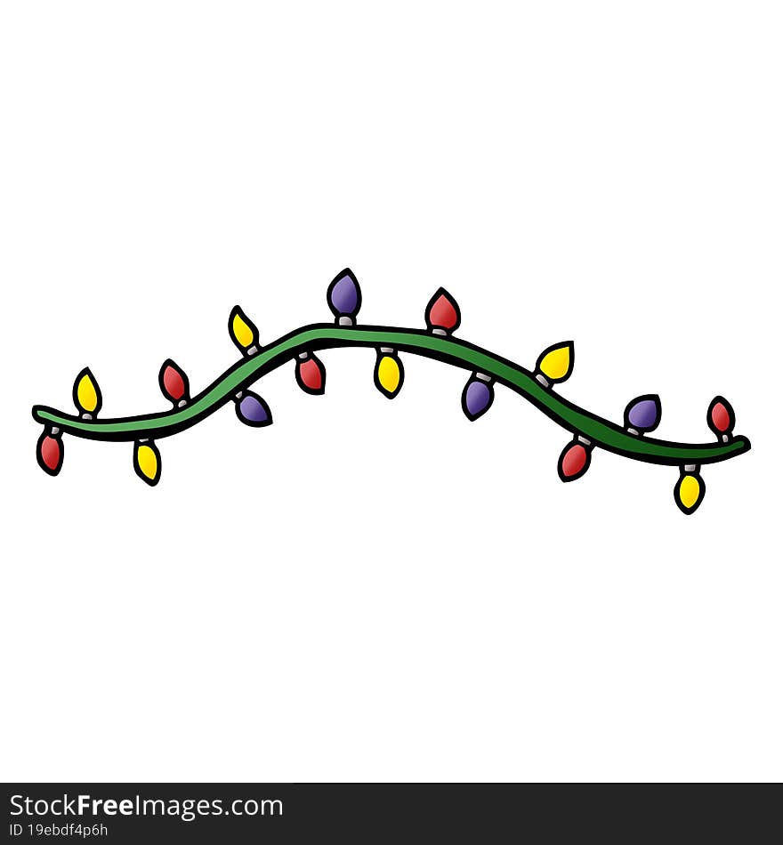 cartoon doodle christmas lights