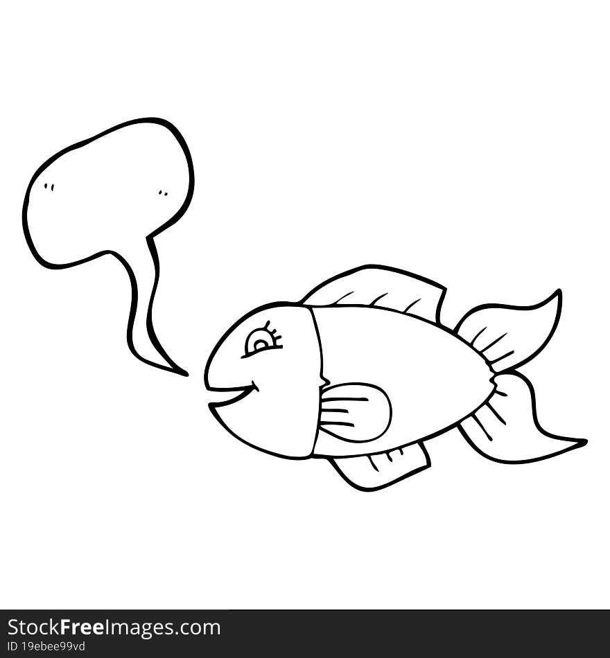 speech bubble cartoon fish