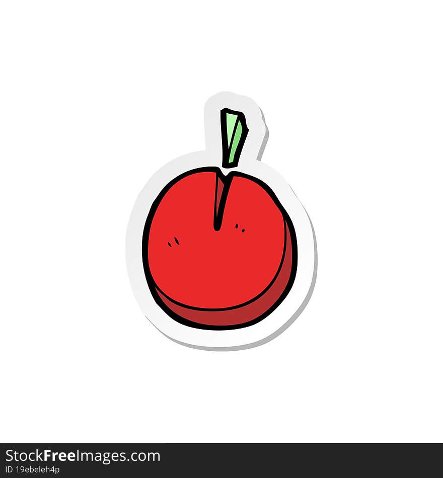 sticker of a doodle cartoon pie chart