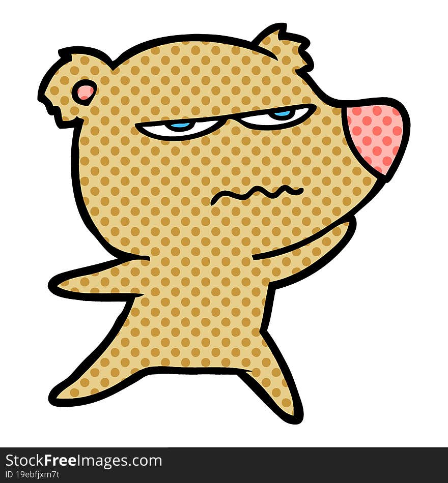 angry bear cartoon. angry bear cartoon