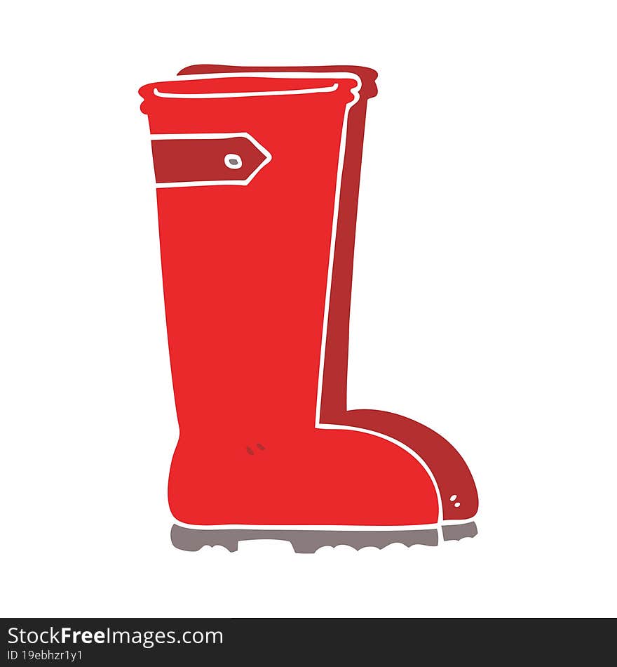 Flat Color Style Cartoon Wellington Boots