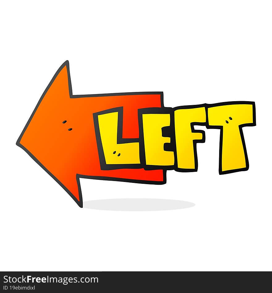 cartoon left symbol