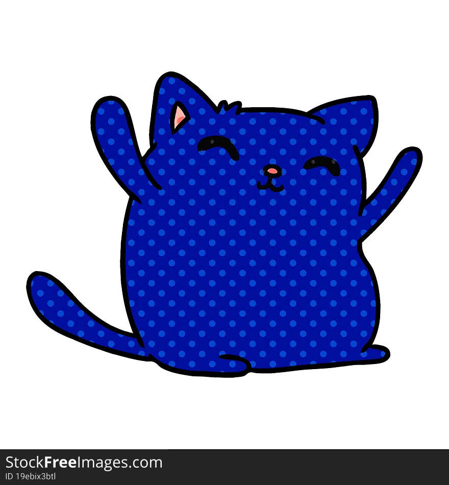 Cartoon Of Cute Kawaii Cat